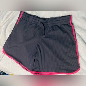Athletic Works Women's Black Shorts with Pink Trim